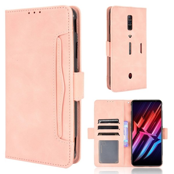 Modern-styled Læder Pung Etui til Zte Nubia Red Magic 6 / 6 Pro - Lyserød Pink