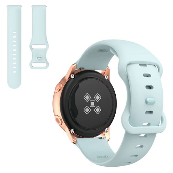 22mm Universal enkel silikone urrem - Babyblå Blue