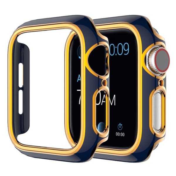 Skinnende farvepyntecover til Apple Watch Series 3/2/1 42mm - Blå / Rødguld Blue