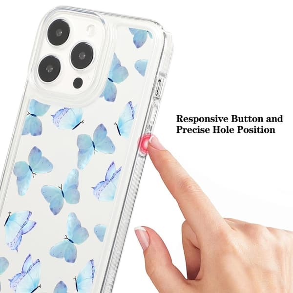 Super ohut ja kestävä pehmeäsuoja iPhone 15 Pro - Tyyli D Blue