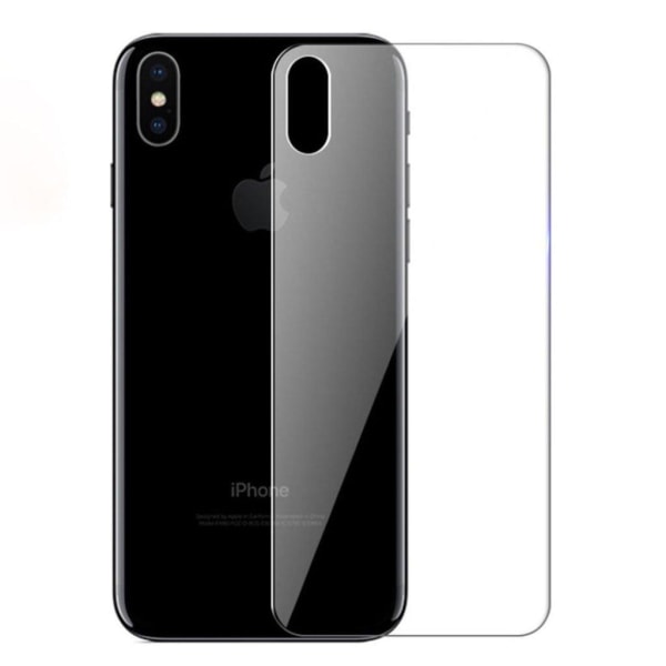 iPhone Xs Max arc edge tempered glass back protector Transparent