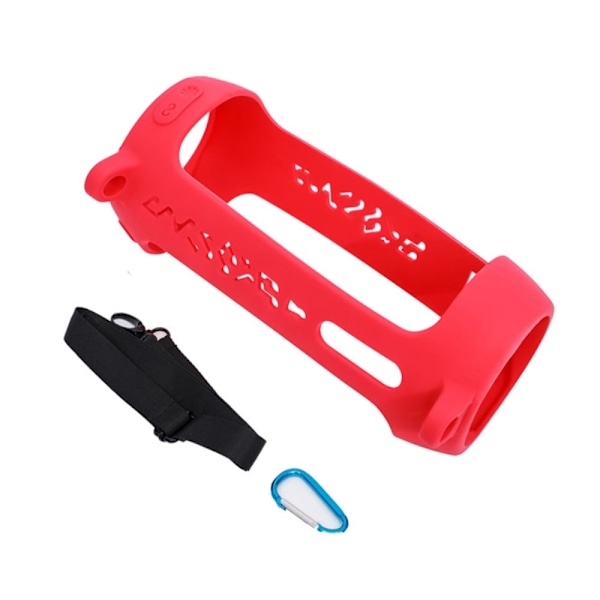 JBL Pulse 4 silikoneetui + skulderrem - Rød Red