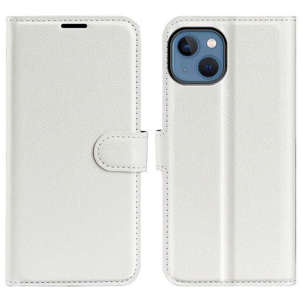 Klassisk iPhone 14 flip etui - Hvid White