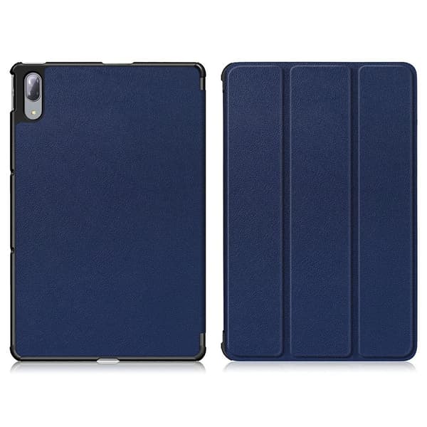 Lenovo Tab P11 Pro tri-fold lychee læderetui - Mørkeblå Blue