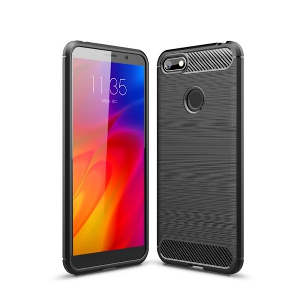 Carbon Flex cover - Motorola Moto E6 Play – Sort Black