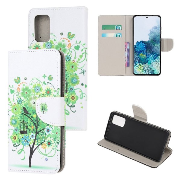 Wonderland Samsung Galaxy S20 flip kuoret - Vihreä Puu Multicolor