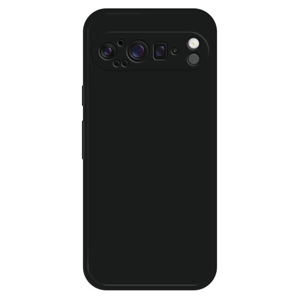 Google Pixel 9 Pro XL fleksibelt deksel med rett kantbeskyttelse - Svart Black