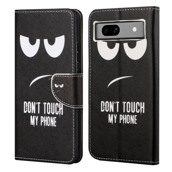 Wonderland Google Pixel 8A flip etui - Rør Ikke Ved Min Telefon Black