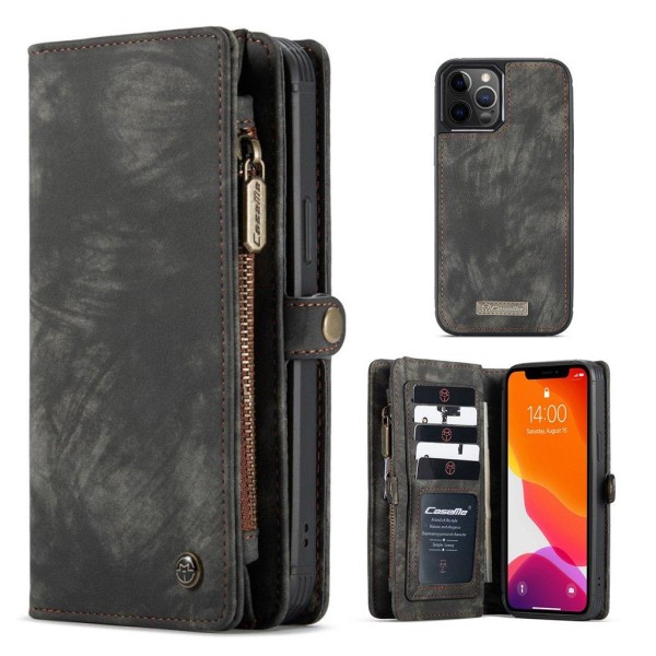 CaseMe iPhone 12 Pro Max Zipper Wallet - Black Black