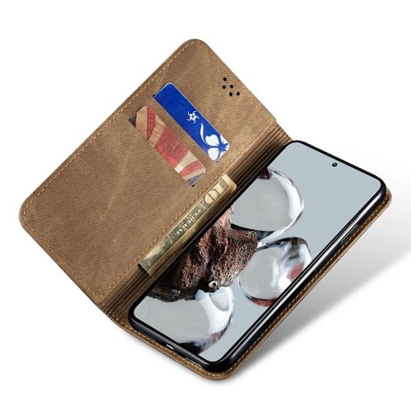 Jeans Xiaomi Redmi Note 12 Pro Läppäkotelo - Khaki Brown