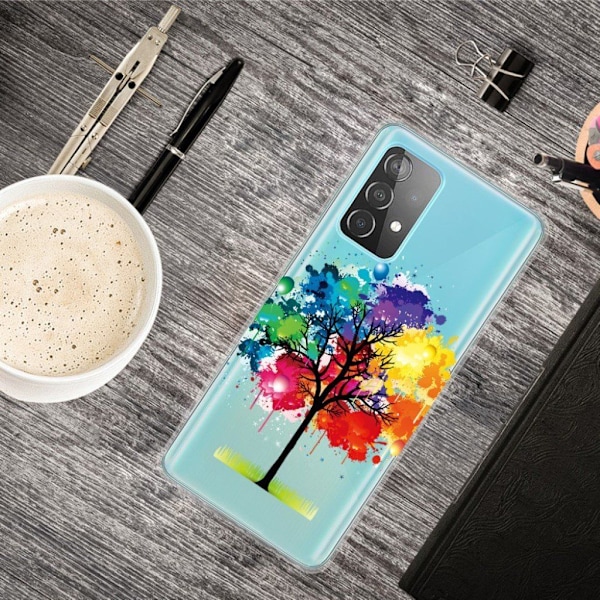 Deco Samsung Galaxy A82 5G Etui - Farverig Træ Multicolor