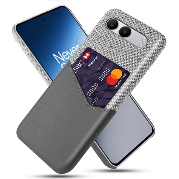 Bofink OnePlus Nord 4 cover med kortholder - Grå Silver grey