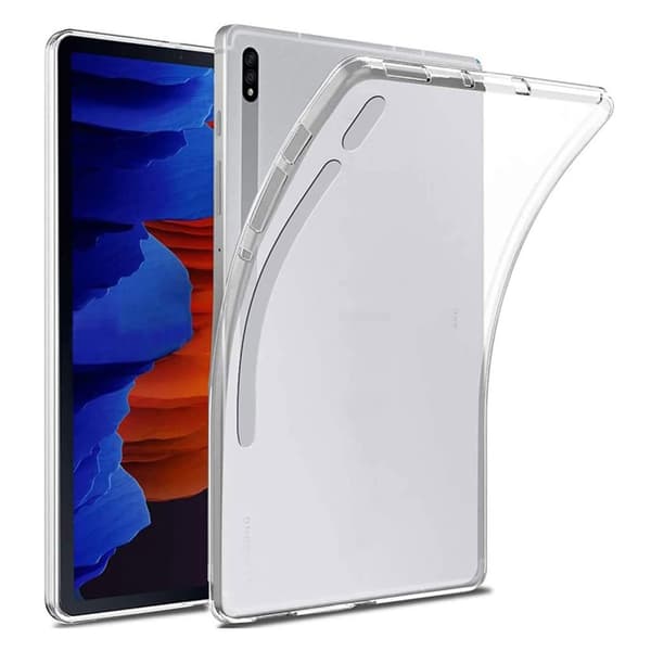 Samsung Galaxy Tab S7 Plus Slitesterk Clear Etui - Samsung Galaxy Tab S7 Plus Durable Clear Case Transparent