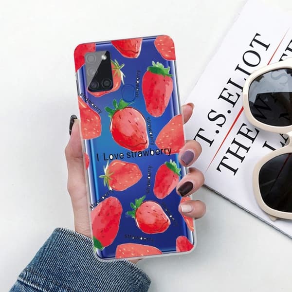 Deco Samsung Galaxy A21s kotelot - Mansikka Red