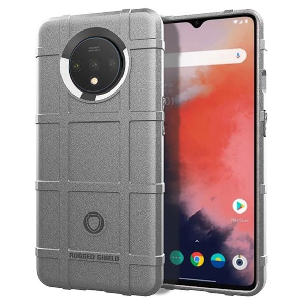 Rugged Shield OnePlus 7T skal - Silver/Grå Silvergrå