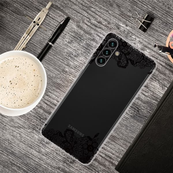 Deco Samsung Galaxy A13 5G Etui - Lace Blomst Black