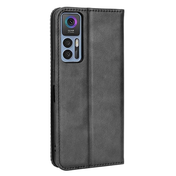 Bofink Vintage TCL 30 5G / TCL 30 / TCL 30 Plus nahkakotelo - Musta Black