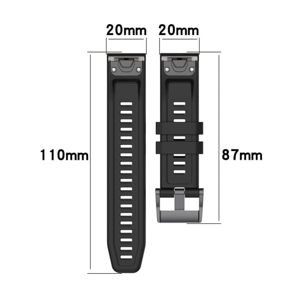 Klockarmband i silikon för Garmin-klocka - Vit Vit