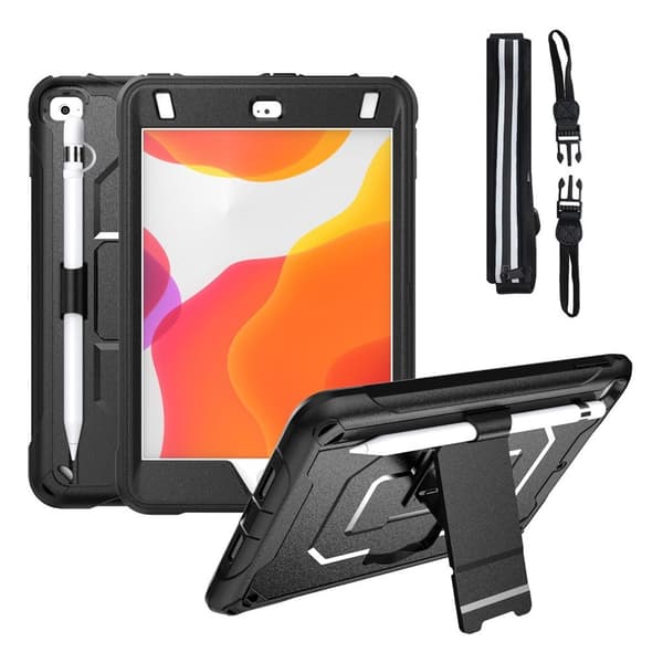 iPad Mini (2019) 360 graders strop på holdbar hybrid etui - Sort Black