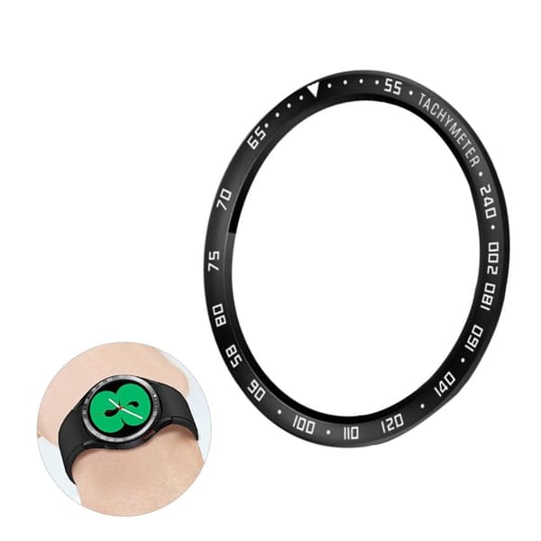 Samsung Galaxy Watch 4 Classic (42 mm) tachymeter-ring i rustfritt stål - Svart / Hvit Black