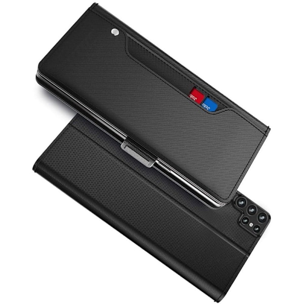 Phone Etui med Make-up Mirror og Slick Design til Samsung Galaxy S22 Ultra - Blå Blue