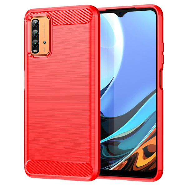 Carbon Flex Etui Xiaomi Redmi 9T / Poco M3 / Note 9 - Rød Red