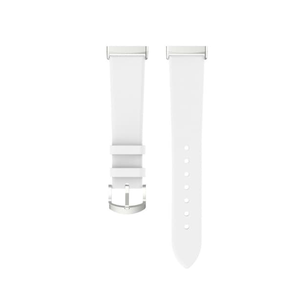 Fitbit Versa 3 / Sense kestävä nahkainen ranneke - Valkoinen White