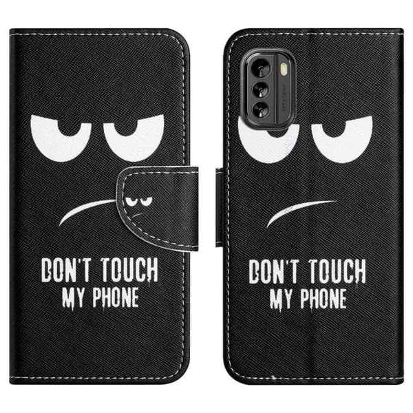 Wonderland Nokia G60 Flip Etui - Don't Touch My Phone Black