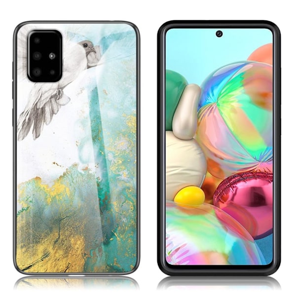Fantasy Marble Samsung Galaxy A71 cover - Smaragd Multicolor