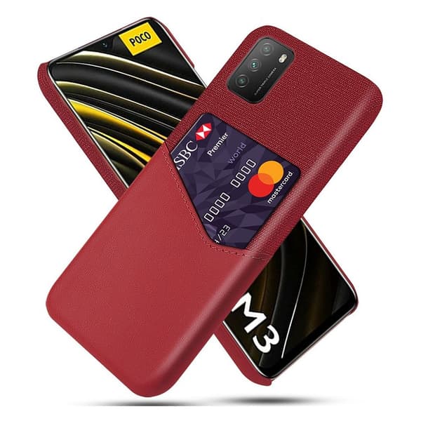 Bofink Xiaomi Redmi 9T Card Cover - Rød Red