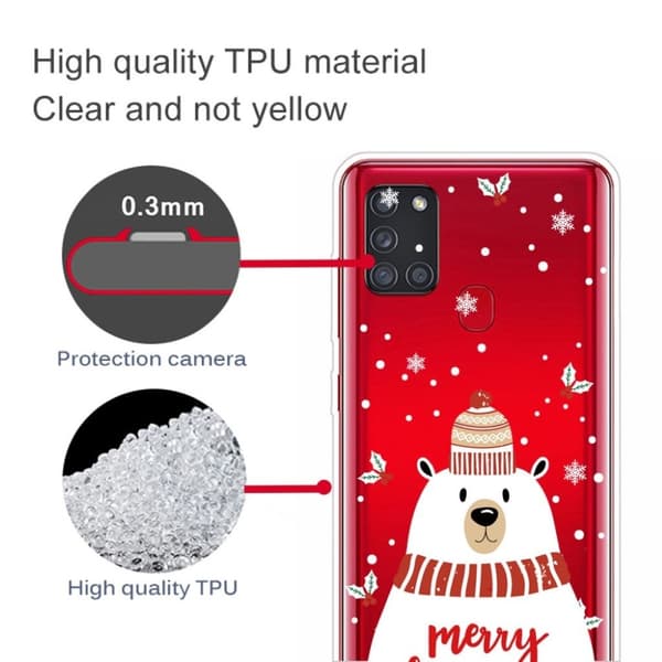 Juletaske til Samsung Galaxy A21s - Glædelig Ferie White