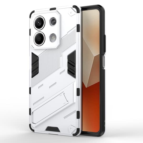 Støtsikkert hybriddeksel med et moderne preg for Xiaomi Redmi Note 13 - Hvit White