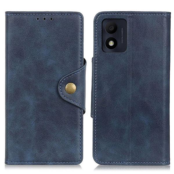 Alpha Alcatel 1B (2022) læder flip etui - Blå Blue