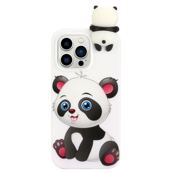 Cute 3D iPhone 14 Pro cover - En Panda White
