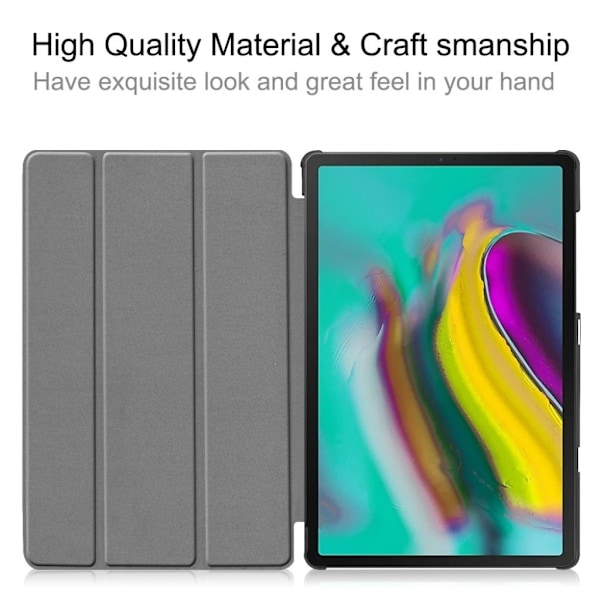 Samsung Galaxy Tab S5e vikfodral i konstläder - Svart Svart