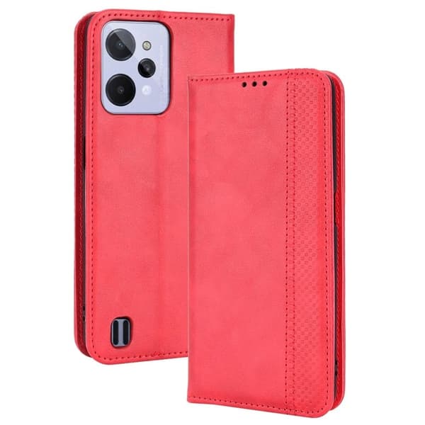 Bofink Vintage Realme C31 nahkakotelo - Punainen Red