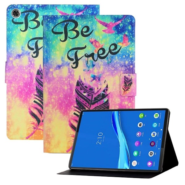 Samsung Galaxy Tab A8 10.5 (2021) læderetui med cool mønster - Vær Fri I Livlige Farver Multicolor