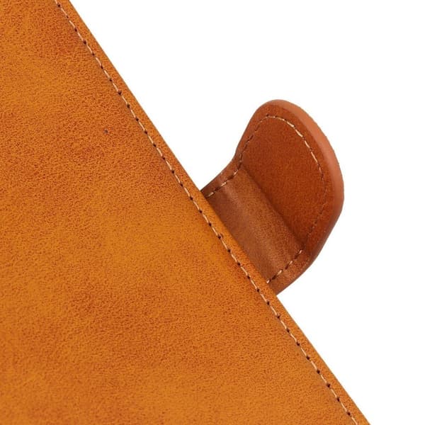 Samsung Galaxy A50 mat læder etui - Brun Brown