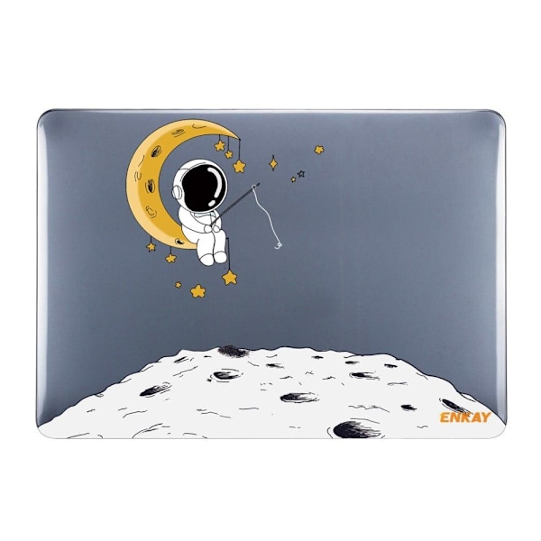 HAT PRINCE MacBook Pro 13 (A2251, A2289, 2020) / M1 / M2 (A2338, 2020) i astronautstil och tangentbordsskydd - Fiske På Månen Vit