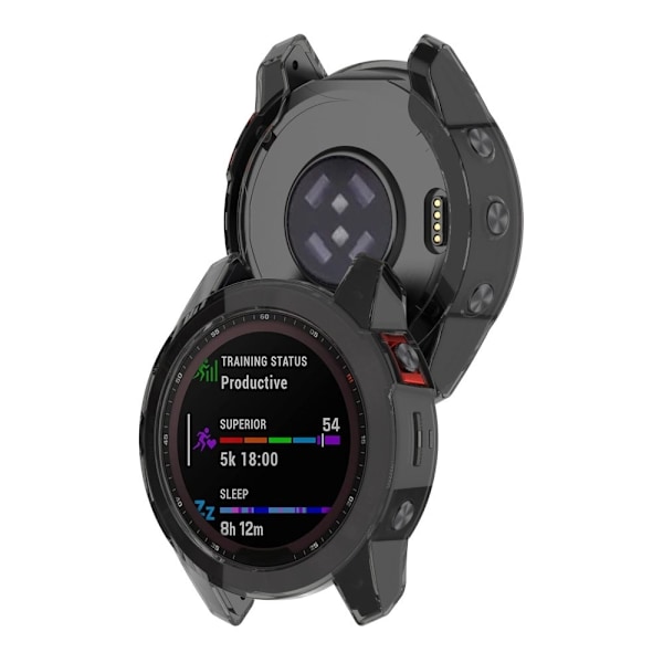 Garmin Epix genomskinligt hölje med urholkning - Genomskinlig Svart Svart