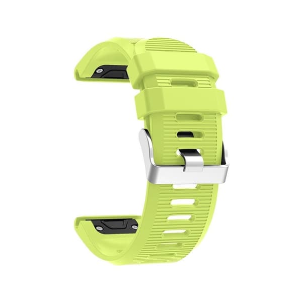 Garmin Fenix 5X Plus klockarmband av silikon - Gulgrön Gul