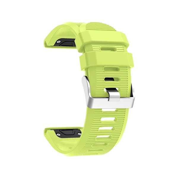 Garmin Fenix 5X Plus silikoneurrem - gulgrøn Yellow