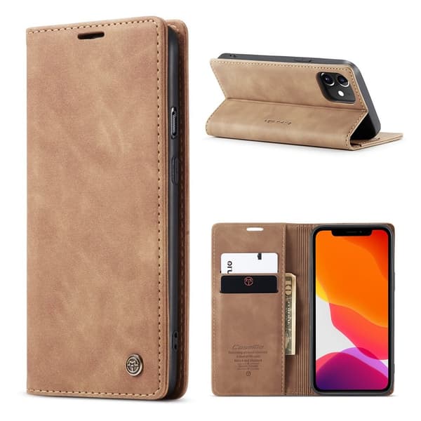 CaseMe iPhone 12 / 12 Pro Vintage Etui - Brun Brown
