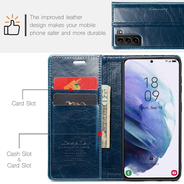 CaseMe lent Samsung Galaxy S21 Plus 5G fodral - Blå Blå