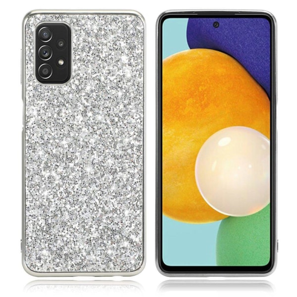 Glitter Samsung Galaxy A32 5G skal - Silver/Grå Silvergrå