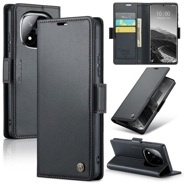 CaseMe Xiaomi Redmi Note 14 Pro Plus 5G / Xiaomi Redmi Note 14 Pro 5G sileä kotelo - Musta Black