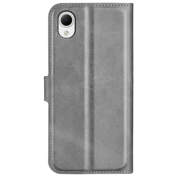 Lompakko Nahkakotelo For Samsung Galaxy A23e - Harmaa Silver grey