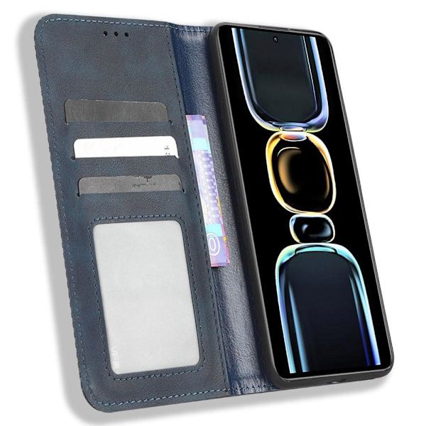 Bofink Vintage Xiaomi Redmi K60E Læder Etui - Blå Blue