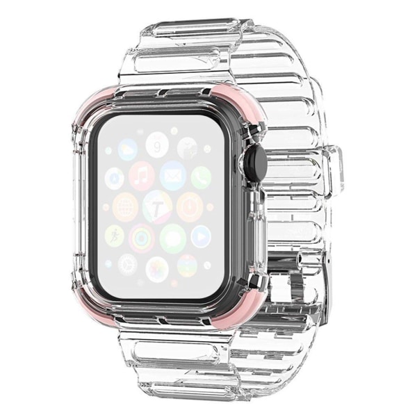 Apple Watch Series 6 / 5 40mm väri reuna kirkas tyyli kellonauha - Pinkki Pink