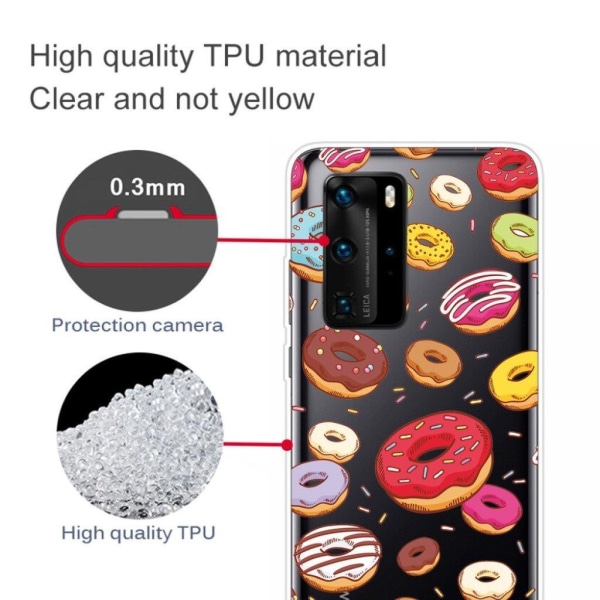 Deco Huawei P40 Cover - Donuts Multicolor